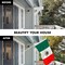 G128 Combo Pack: 6 Ft Tangle Free Aluminum Spinning Flagpole (White) & Mexico Mexican Flag 3x5 Ft, ToughWeave Series Embroidered 300D Polyester | Pole with Flag Included